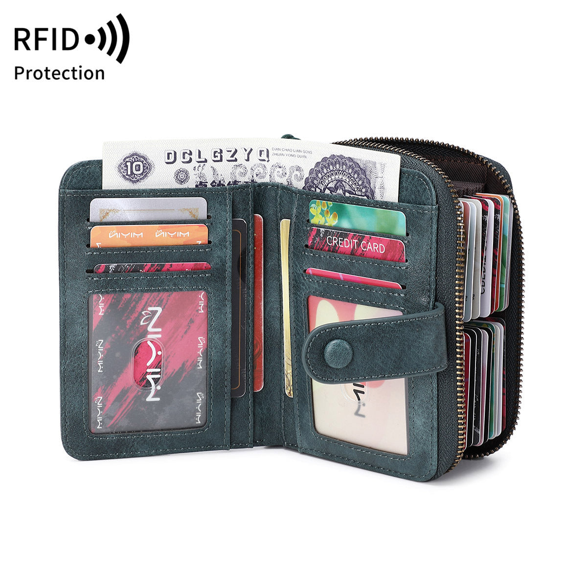 Women's Large Capacity Expanding Stylish Versatile Clutch Ladies Wallets