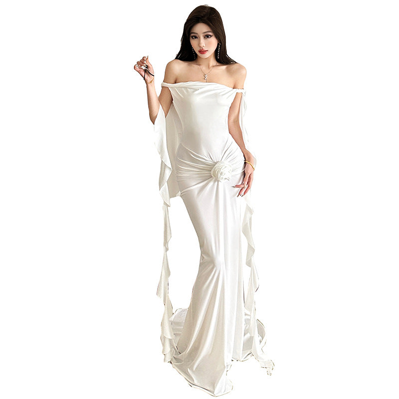 Women's Winter Light Luxury High-grade Pendant Slimming Banquet Dresses