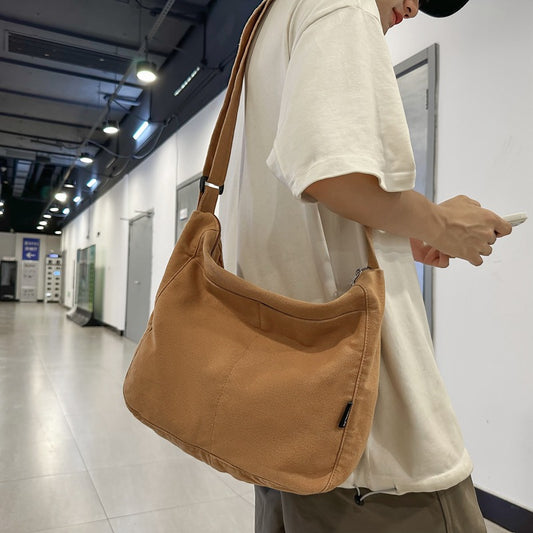 Women's & Men's & Large Capacity Canvas High College Crossbody Bags