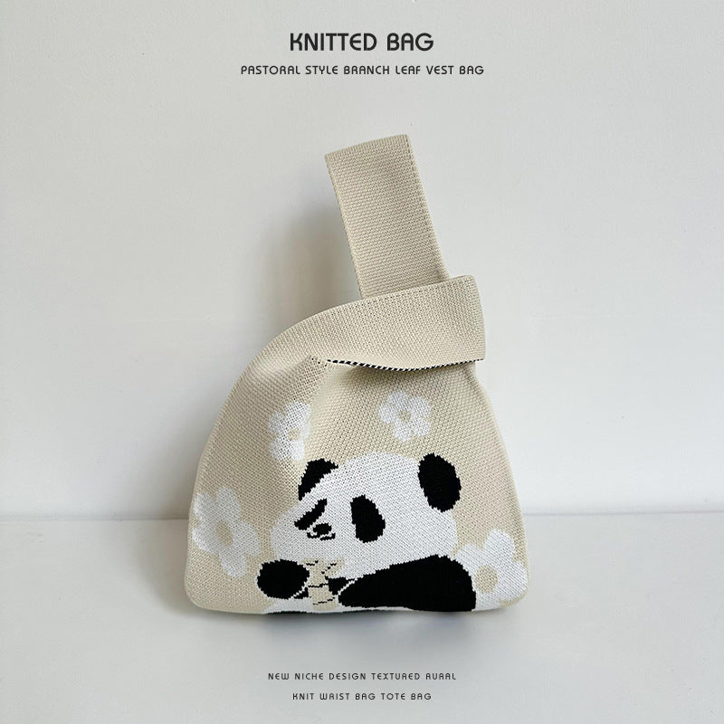 Women's Cute Panda Trendy Daily Versatile Polyester Handbags