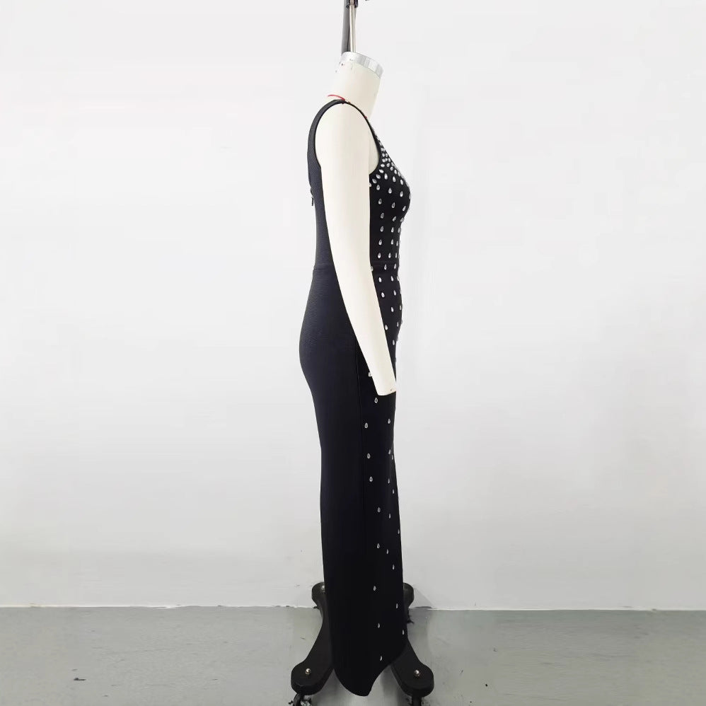 Rhinestone Strap Dress Affordable Luxury Fashion Party Dresses