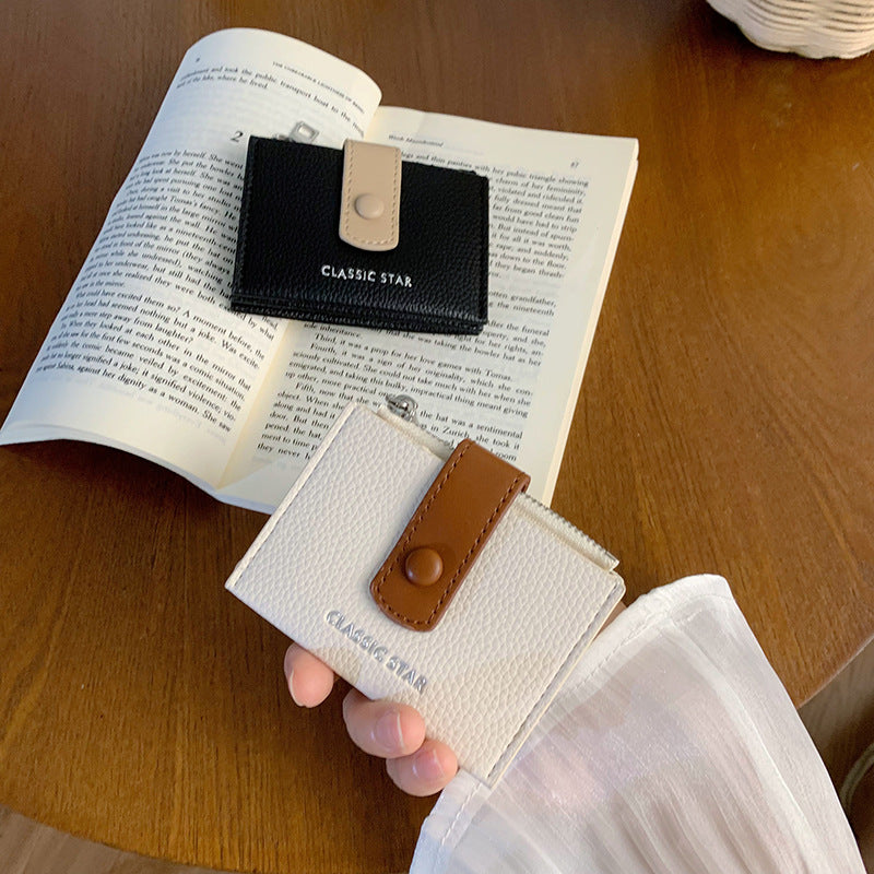 Matching Jump Simple Large Capacity Zipper Ladies Wallets