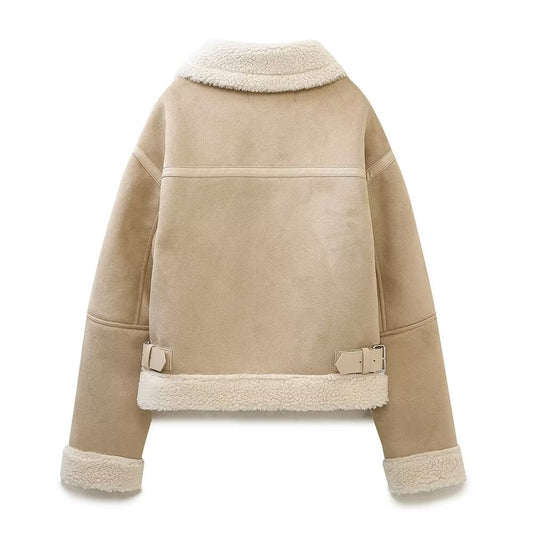Women's Popular Elegant Lapel Double-sided Pocket Jackets