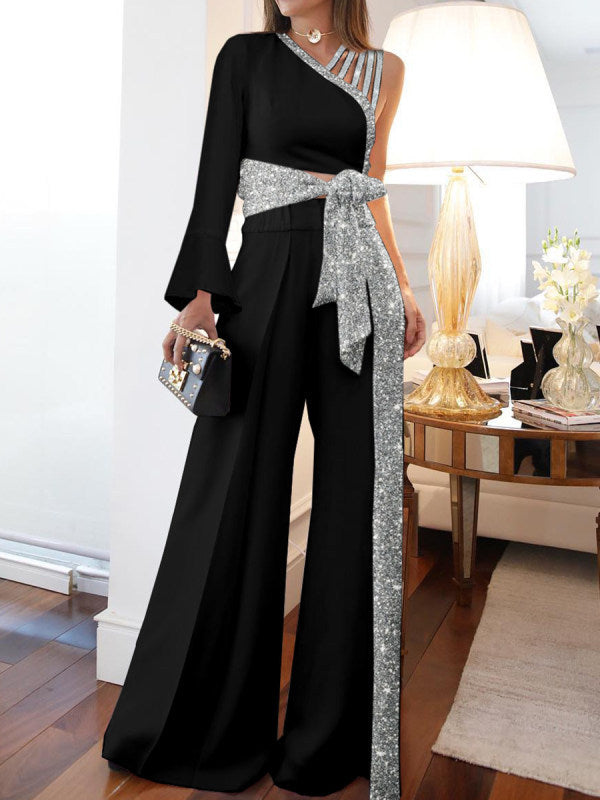 Women's Casual High Waist Wide Leg Jumpsuits