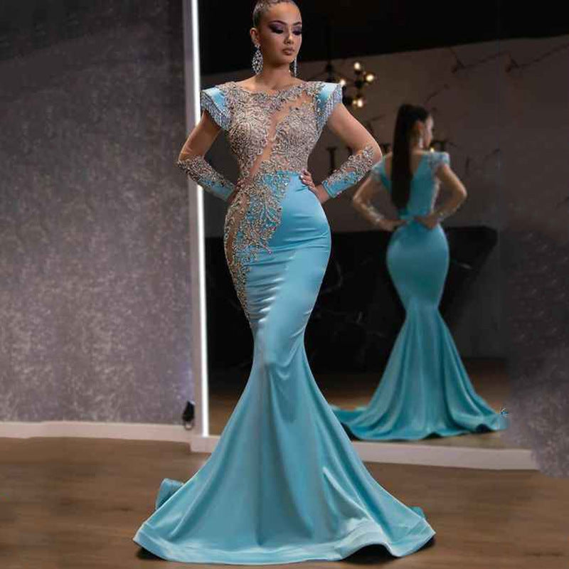Women's Dress Banquet Long Alluvial Gold Series Wedding Dresses