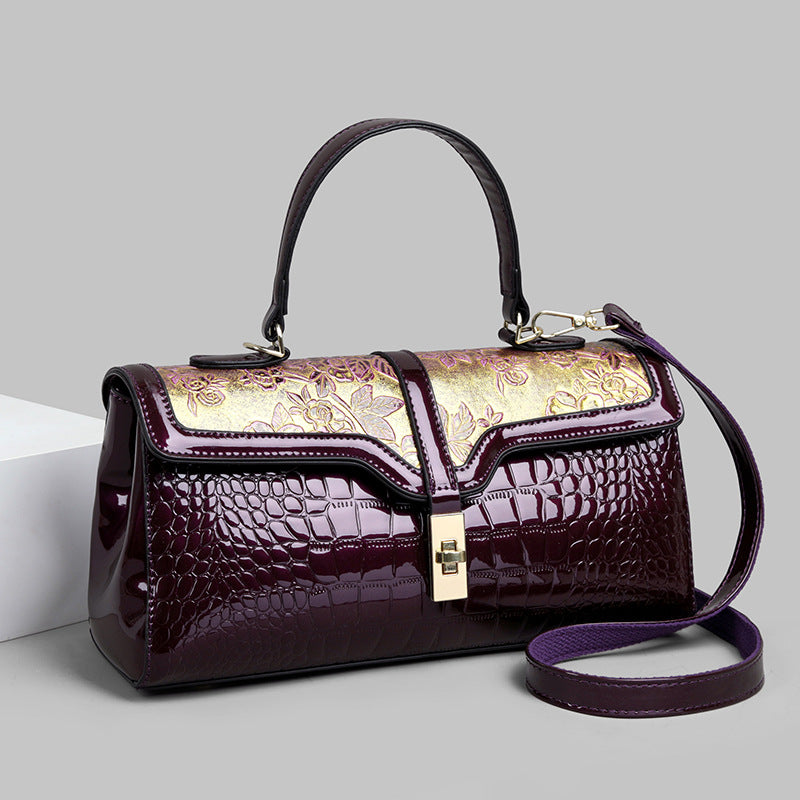 Women's Large Capacity Crocodile Pattern Fashion Retro Tote Bags