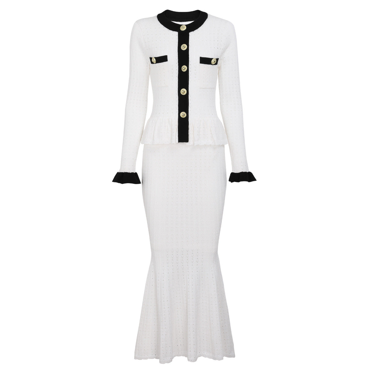 Quality Long Sleeve Round Neck Fishtail Dresses