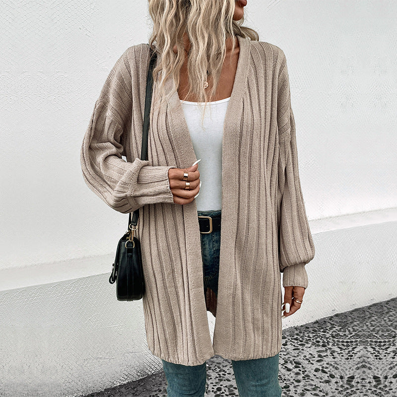 Women's Classy Long Sleeve Solid Color Sweaters