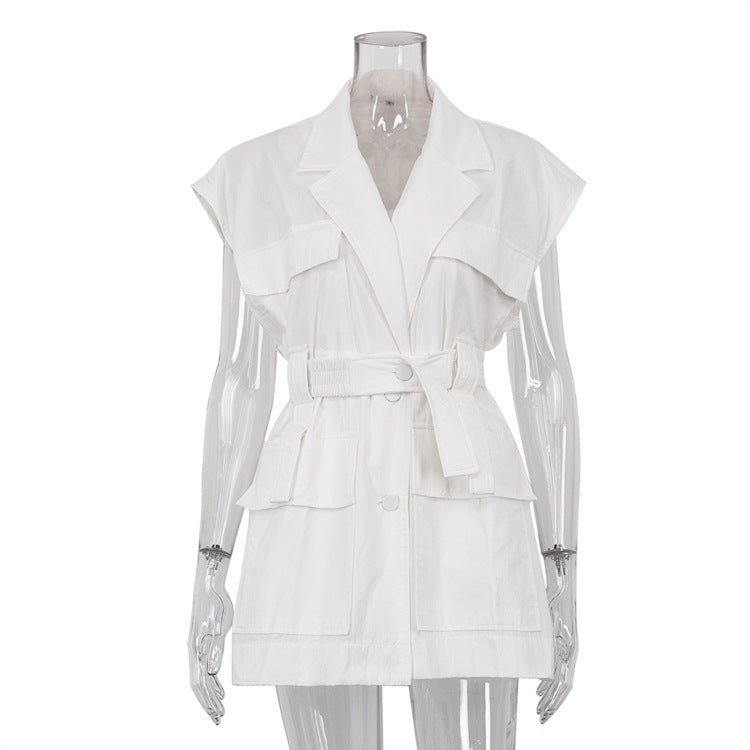 Women's Summer Sleeveless Shirt Trendy Stylish Design Blouses