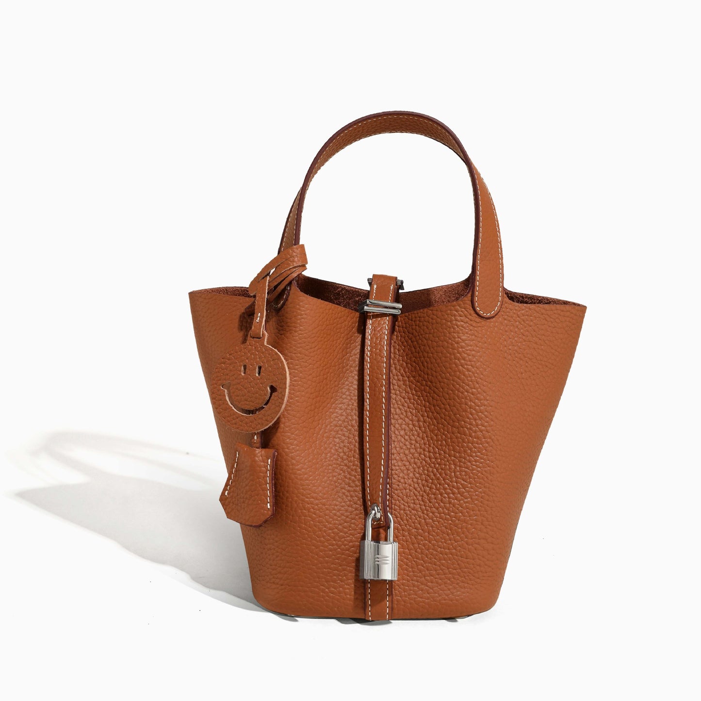 Women's First Layer Cowhide Vegetable Basket Handbags