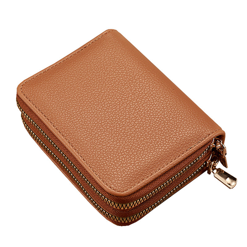 Women's Zipper File Short Large Capacity Multiple Slots Card Holder