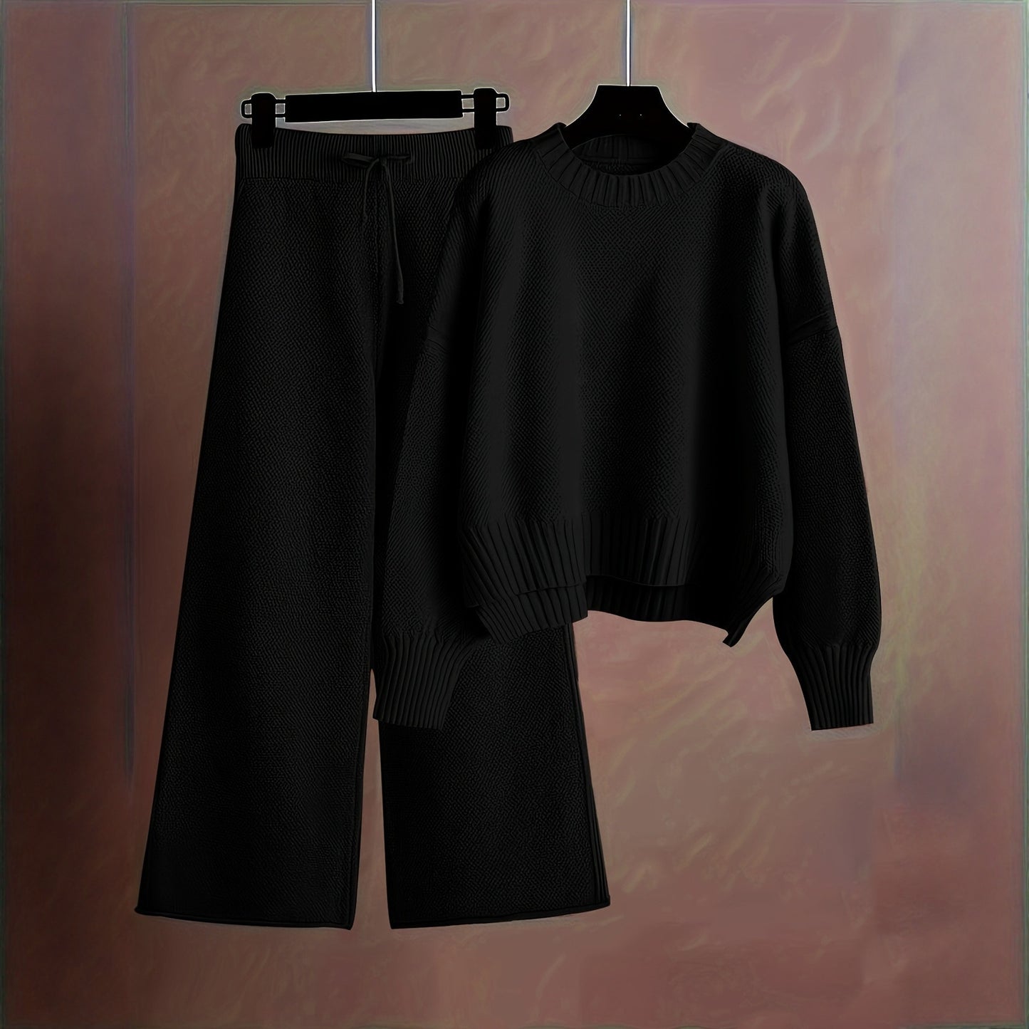 Women's Fashion Casual Knitting Loose Wide Leg Sweaters