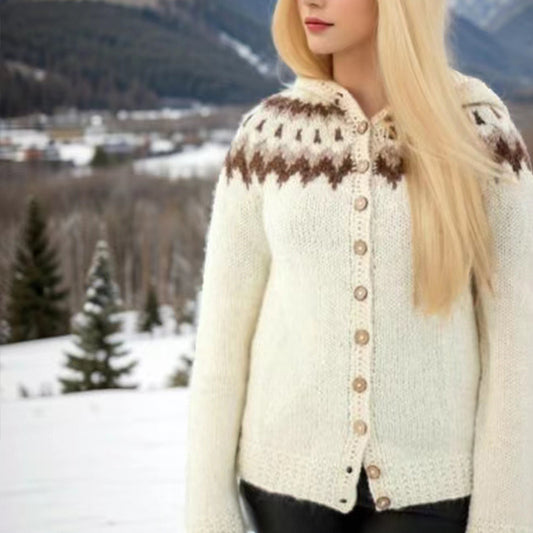 Women's Outer Wear Loose Comfortable Knitted Hooded Sweaters