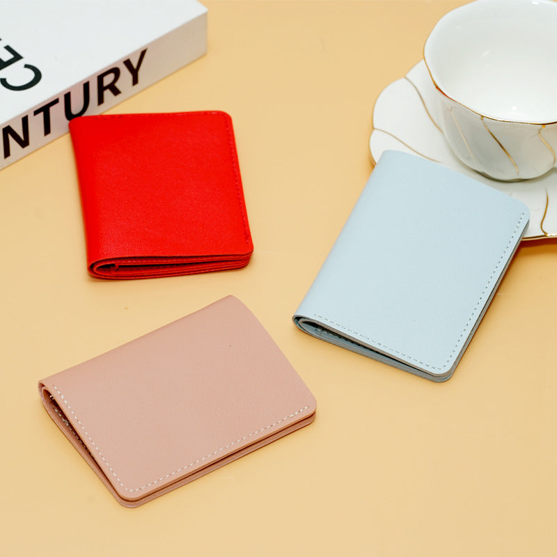 Women's Lightweight Document Mini Clamp Unisex Credit Ladies Wallets