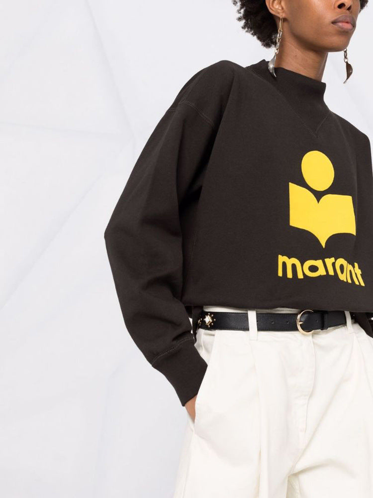 Women's Style Classic Flocked Printed Turtleneck Cotton Sweaters