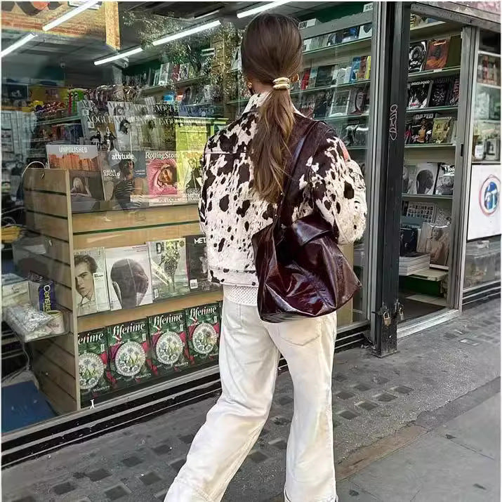 Women's Versatile Classy Lapel Print Shirt Jackets