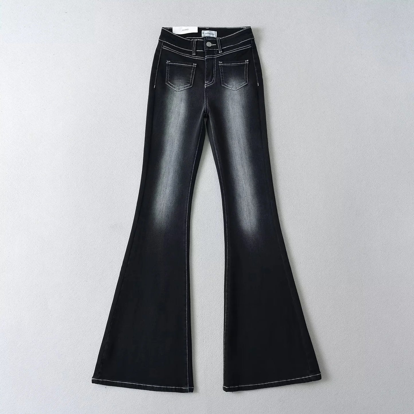 Women's Open Line Front Pocket Flared Summer Jeans