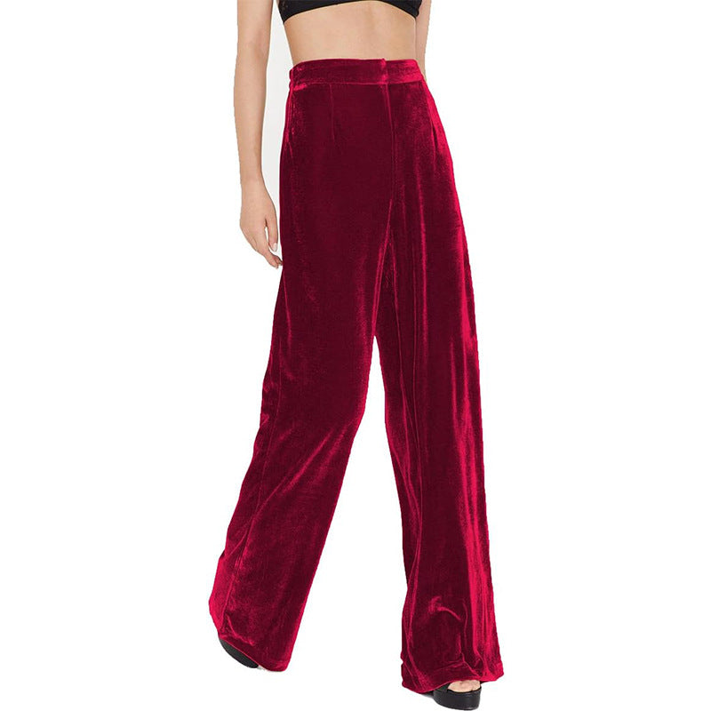 Women's Entry Lux Elegant Graceful Gold Veet Pants