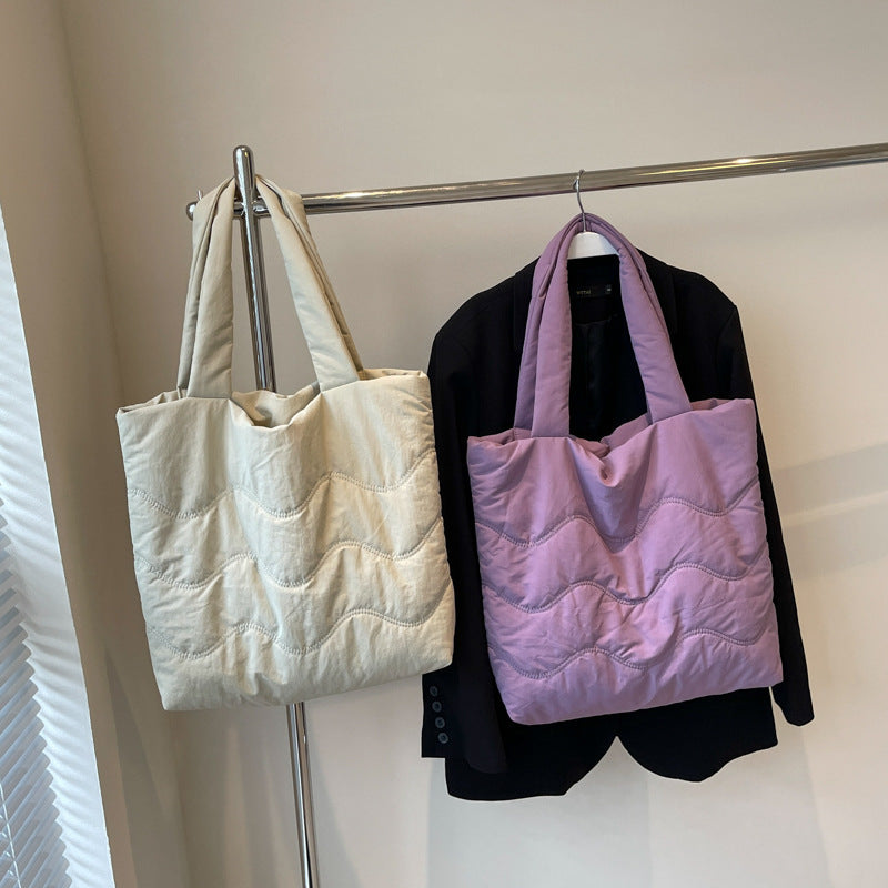 Soft Glutinous Cotton Female Commuter For Class Tote Bags
