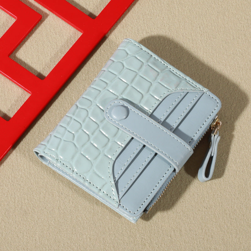 Women's Korean Style Stone Pattern Crocodile Multiple Ladies Wallets