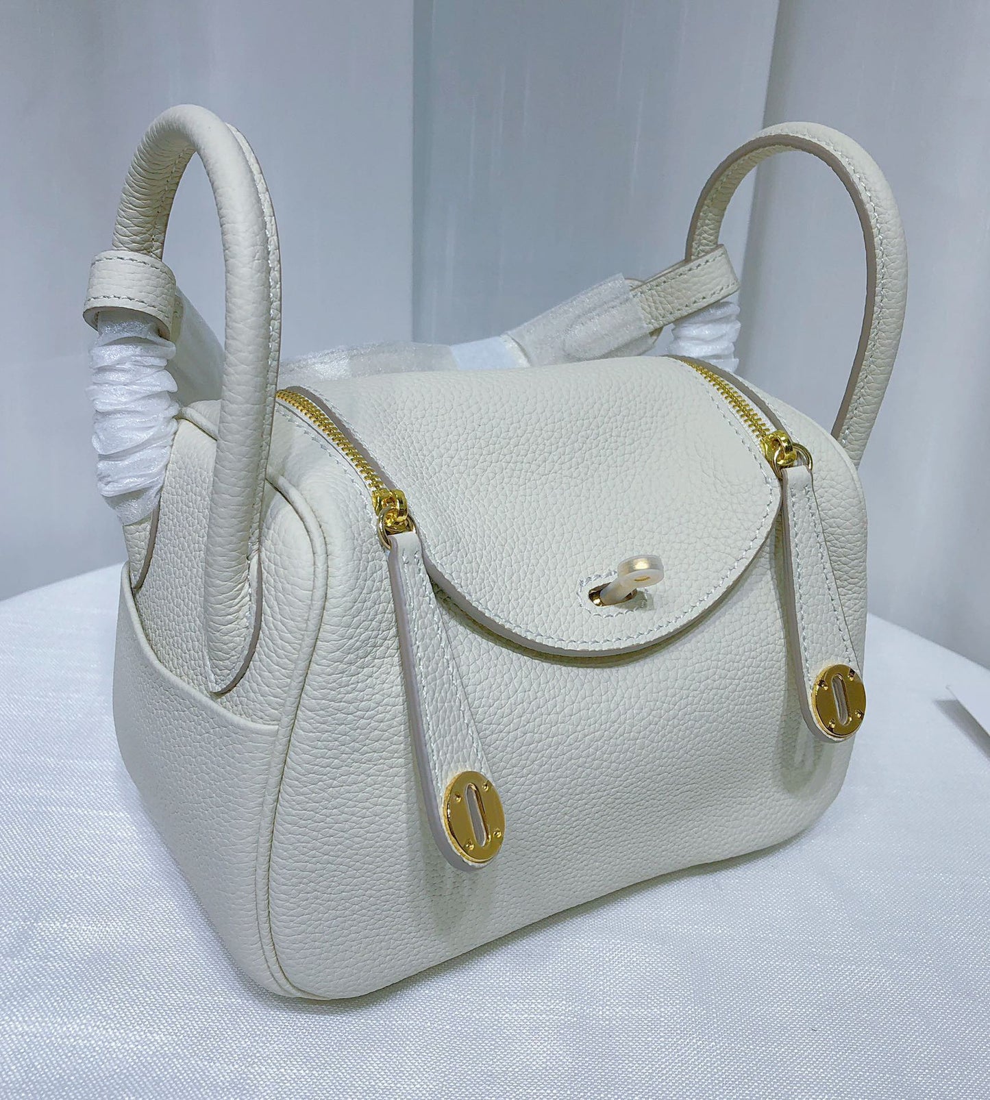 Women's Cowhide Mini Lindy Genuine Leather Doctor Gold Crossbody Bags