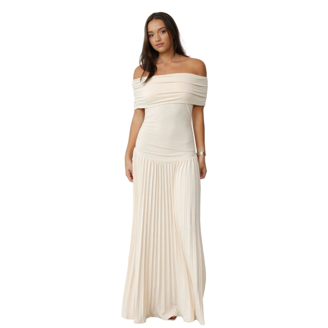 Dress Elegant Sexy Pleated French Style Dresses