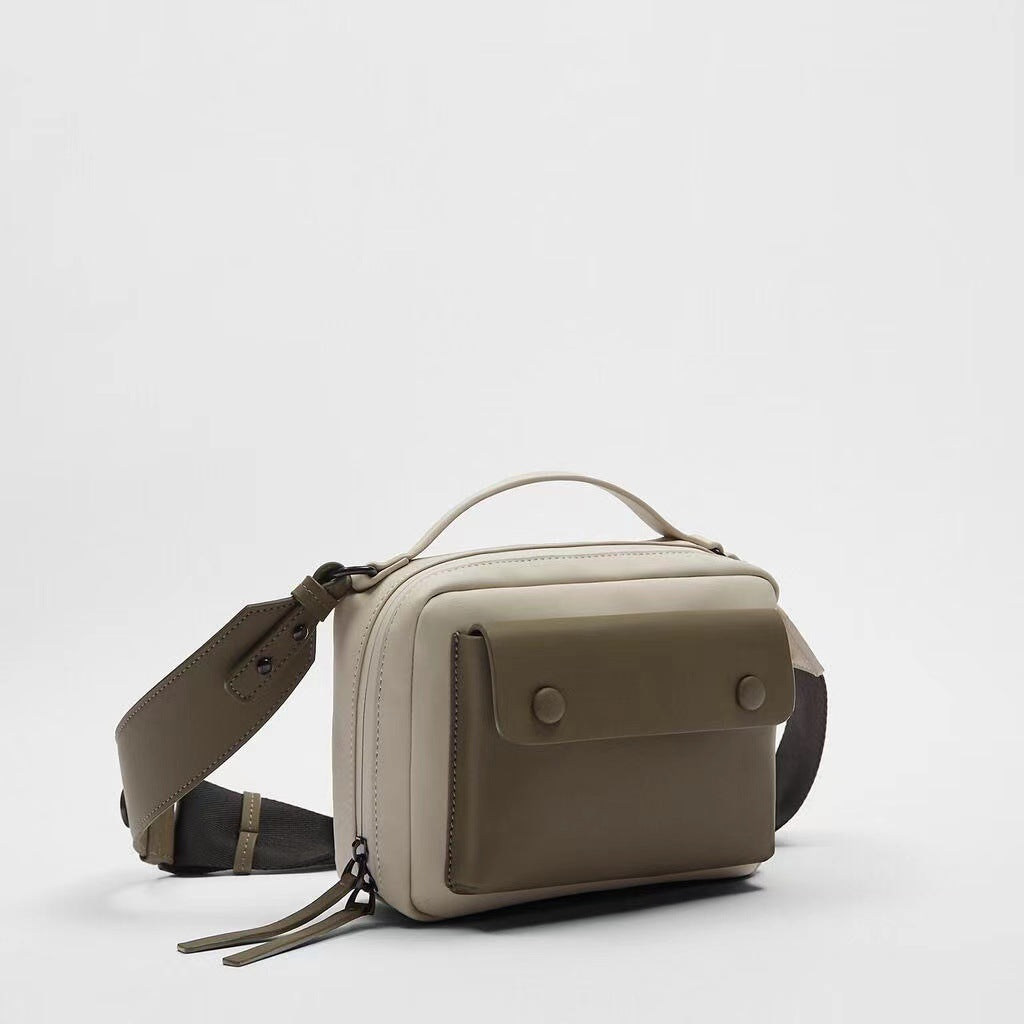 Men's New Simple Fashion Color Matching Small Square Bags