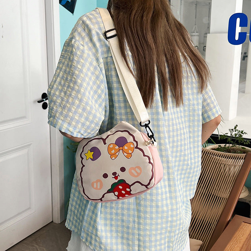 Cartoon Large Capacity Nylon Girly Sweet Shoulder Bags