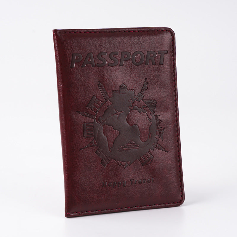 Fun Earth Embossing Lightweight Passport Cover Position Card Holder