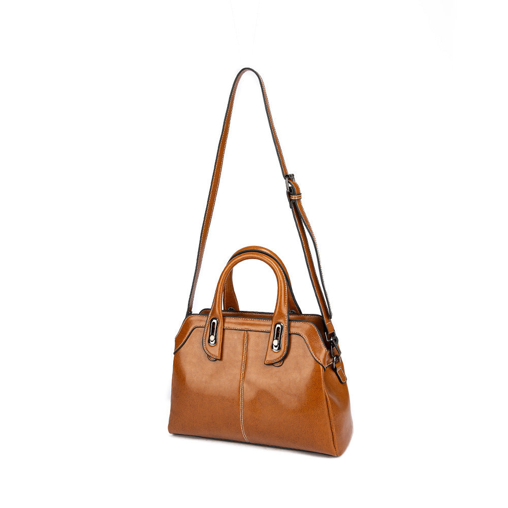 Women's Leather Large Capacity Elegant Mother Commuter Bags