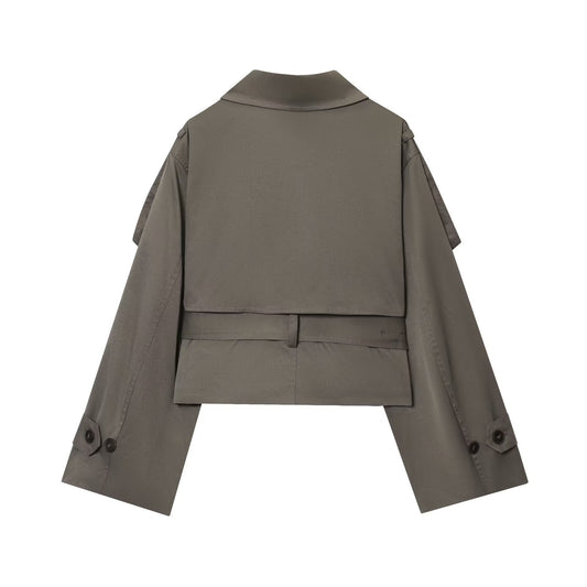 Women's Stand Collar Lapel Windbreaker Comfortable Long Coats