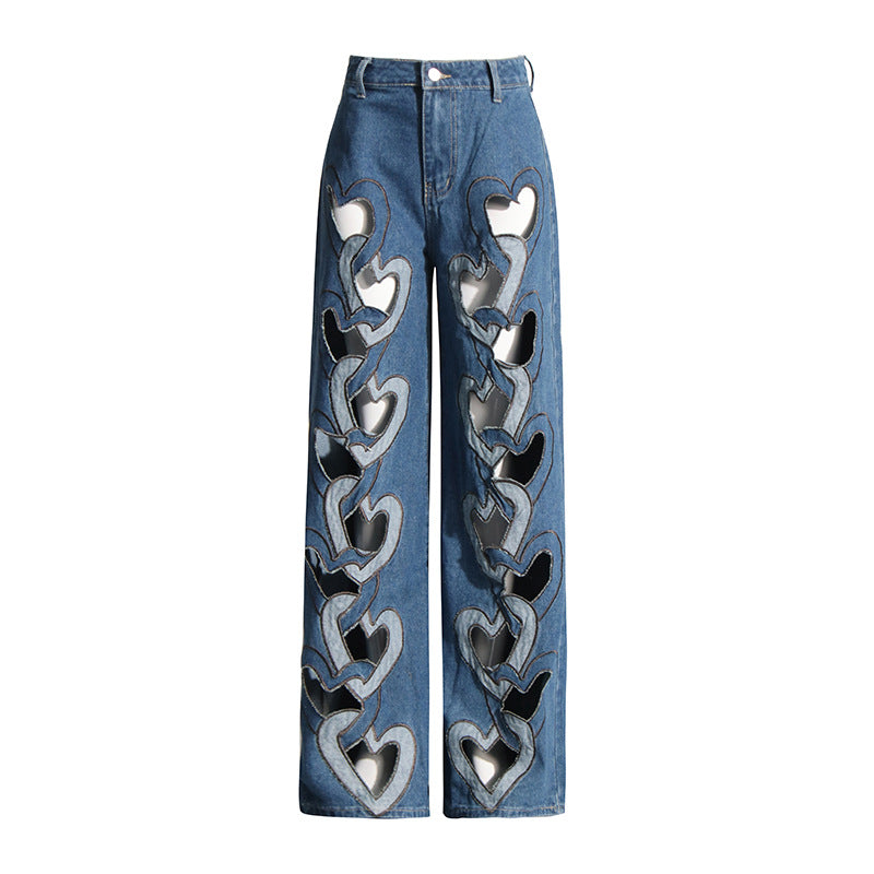 Women's Cool Trendy Trousers High Waist Wide Leg Jeans