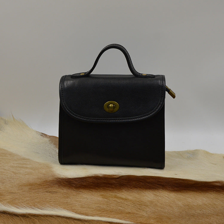 Women's Layer Cowhide Leather Niche High-grade Crossbody Bags