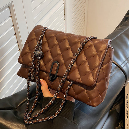 Women's Advanced Texture Fashion Rhombus Chain Niche Crossbody Bags
