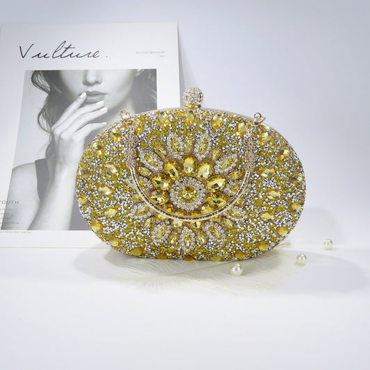 Women's Sunflower Diamond Cheongsam Formal Dress Evening Bags