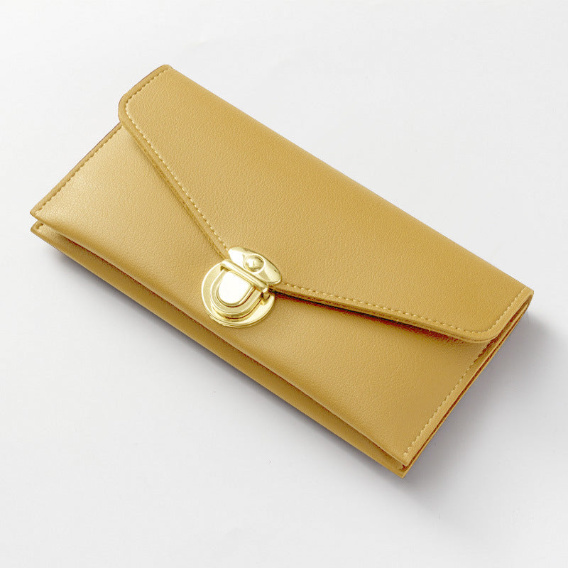 Style Metal Long Multiple Slots Large Ladies Wallets