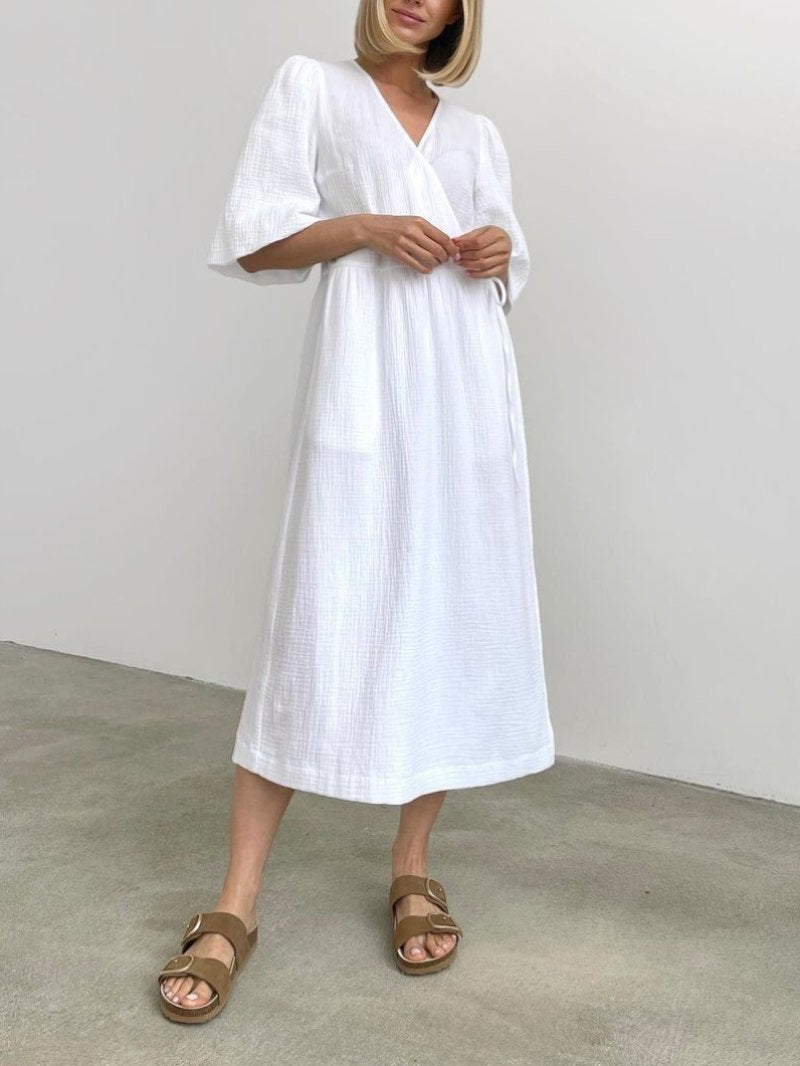 Women's Sweet Atmosphere Solid Color Long Dress Dresses