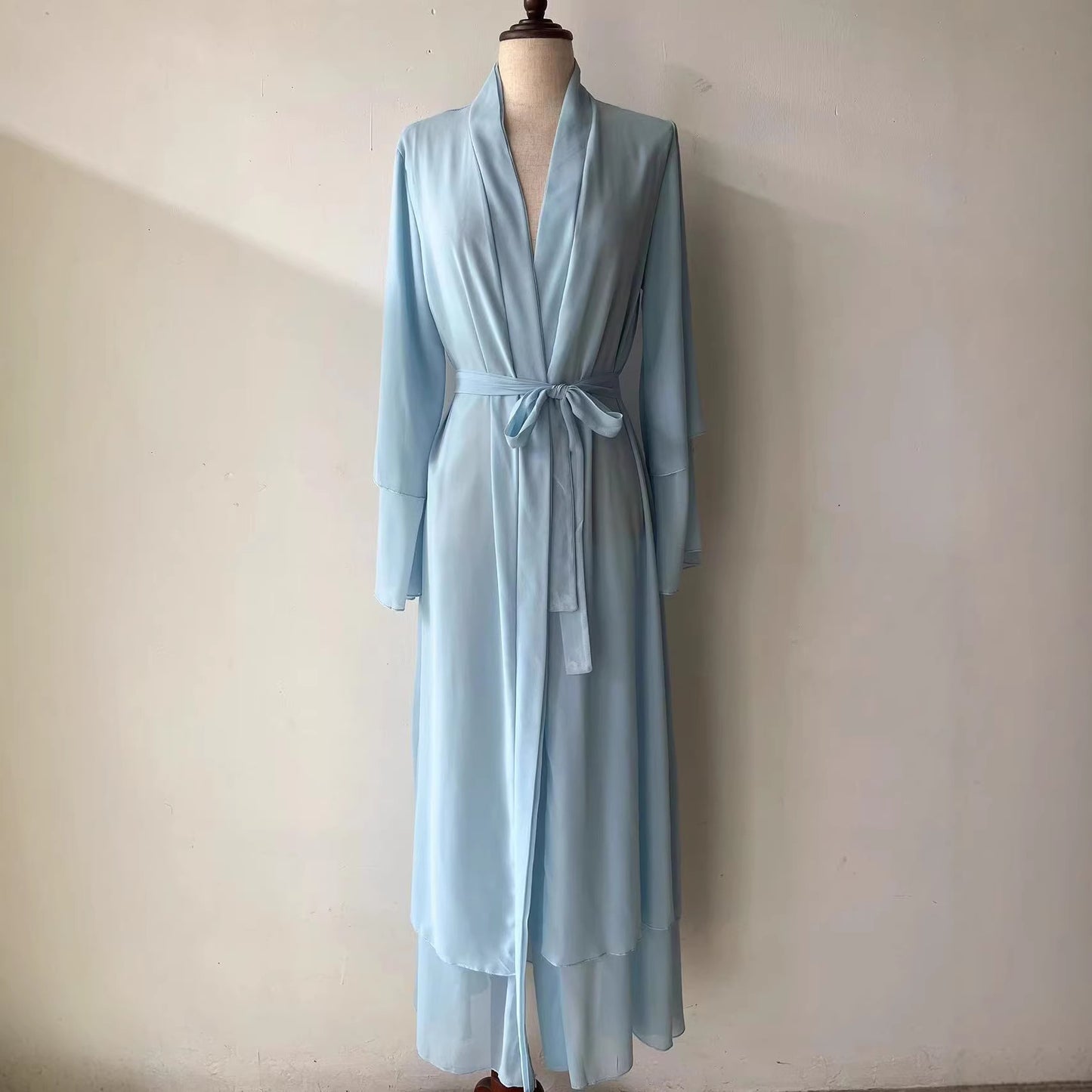 Comfortable Chiffon Temperament Pure Color Nightgown Dress