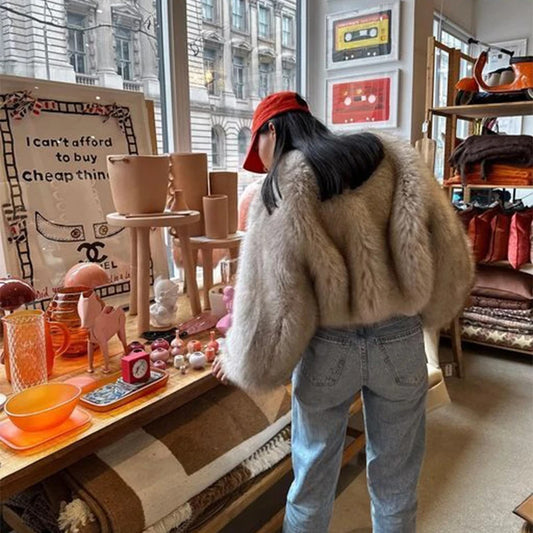 Women's Fur Casual Street Style Fox Coats
