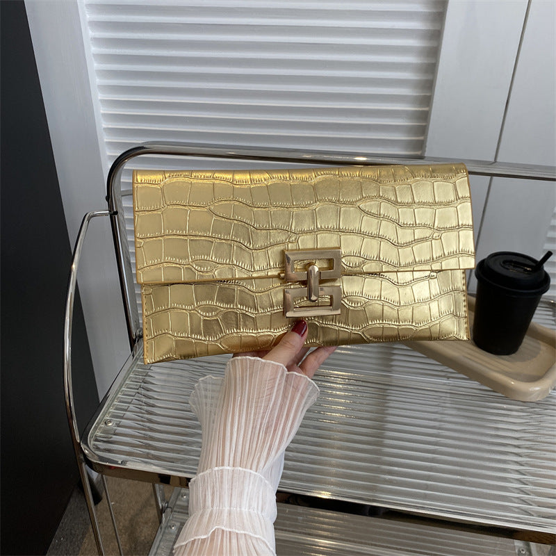 Fashionable Texture Clutch Stone Pattern Design Personalized Mobile Handbags