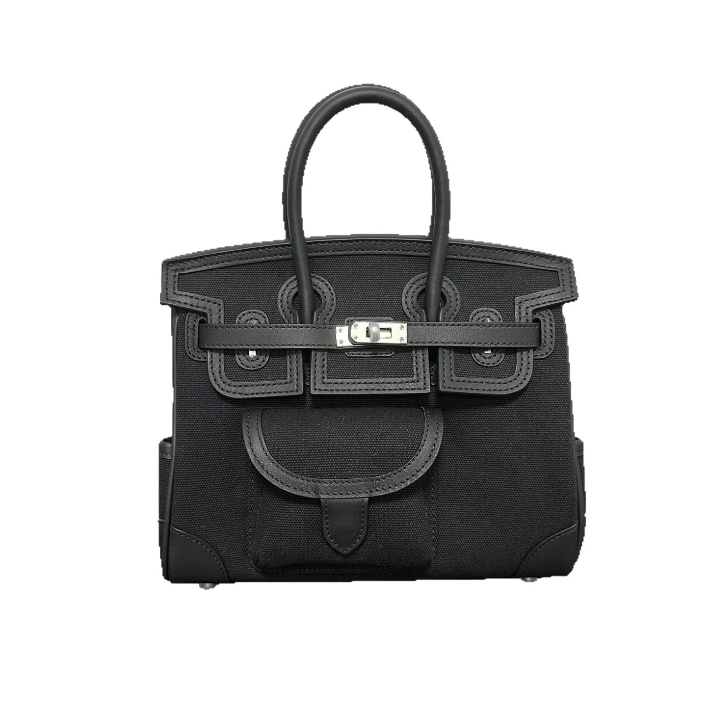 Design High Fashion Canvas With Cowhide Handbags