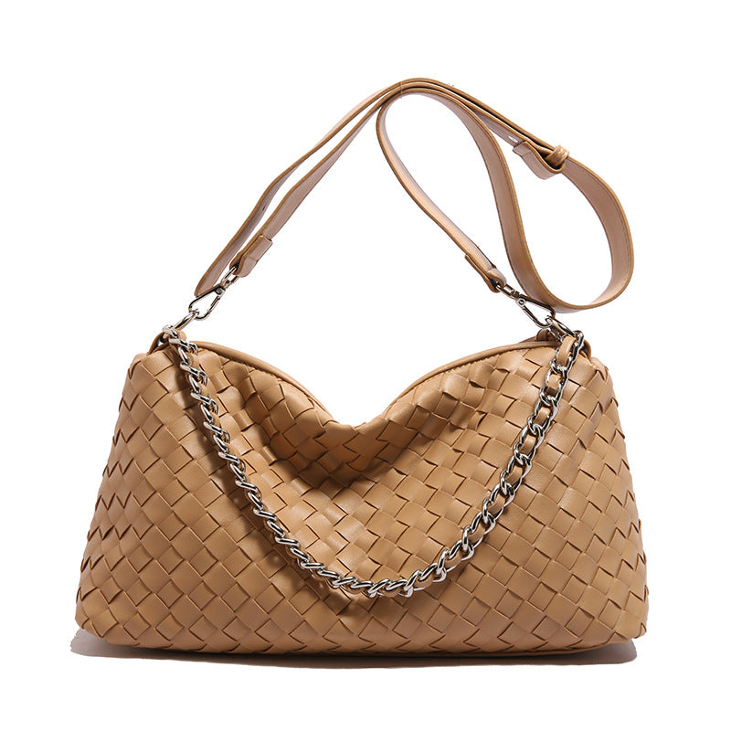 Women's Style High Sense Woven Texture Light Armpit Bags
