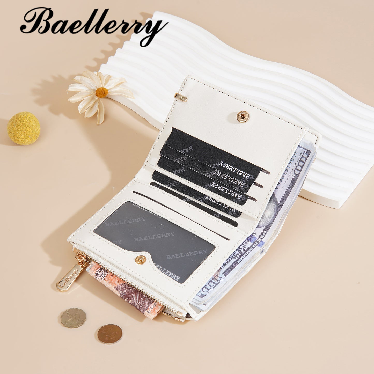 Women's Short High Sense Multiple Slots Pocket Ladies Wallets
