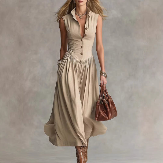 Women's Spring French Style Temperament Elegant Goddess Slimming Lapel Long Clothing