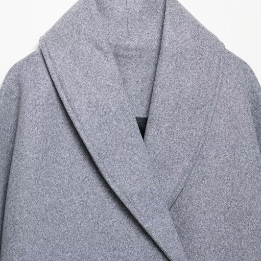Women's Scarf Collar Classic Double Breasted Coats