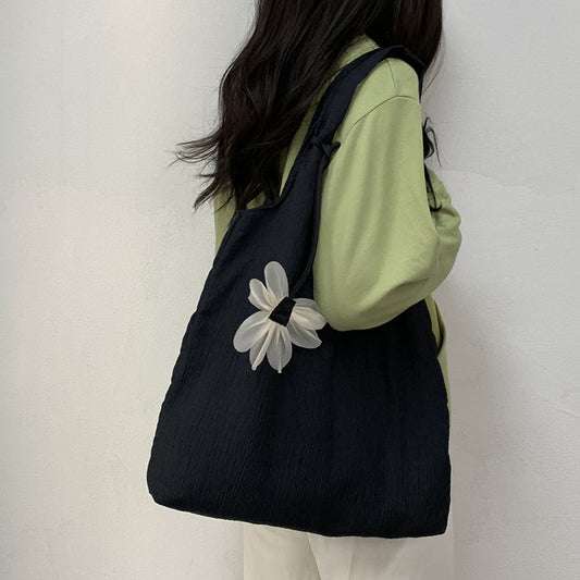 Women's Canvas Thin Fresh Fairy Style Large Shoulder Bags