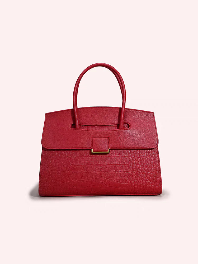 Women's Simple Stone Pattern Trendy High-grade Handbags