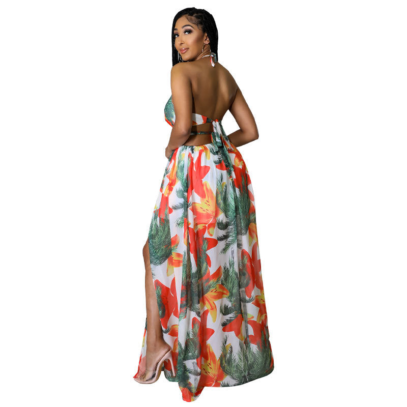 Women's Large Slightly Fat Mid-length Sling French Dresses