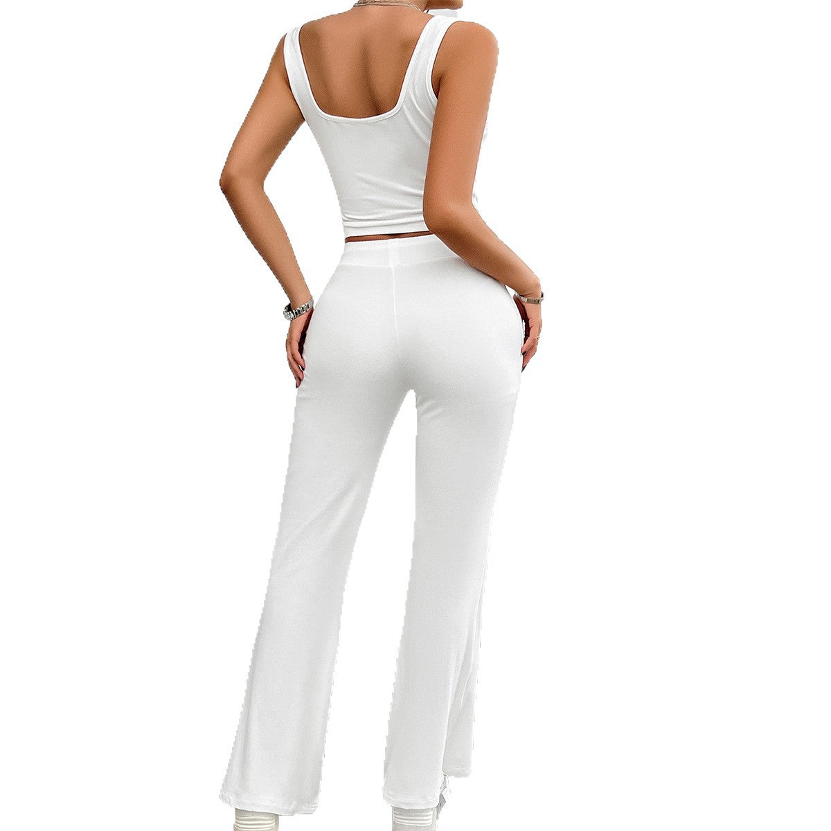 Graceful Women's Yoga Sports Style Sleeveless Fashion Casual Suit