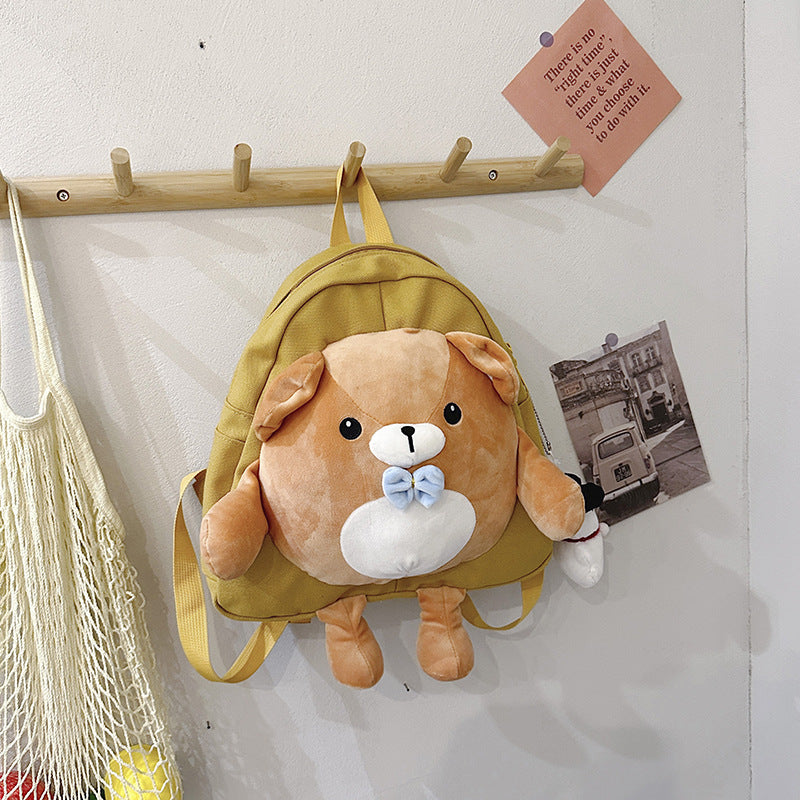 Cartoon Cute Canvas Female Egg Puff Backpacks